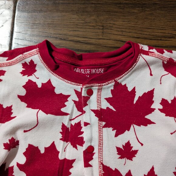 Kids Hatley little Blue House onesie union suit pajamas Canada red size 14 - Picture 5 of 16